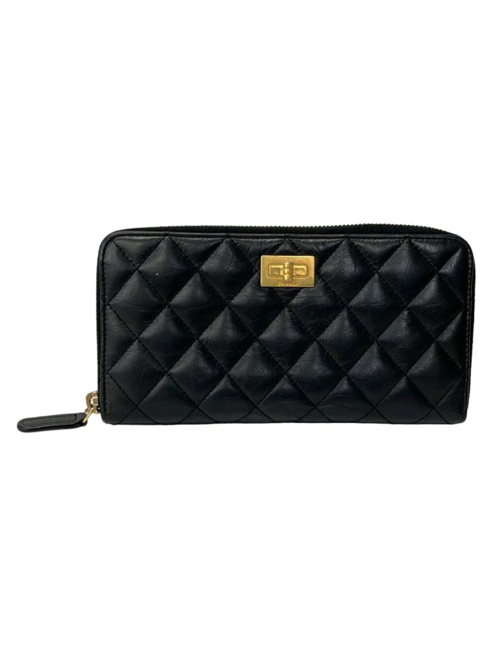 Chanel Wallet Quilted Black Gold Lambskin